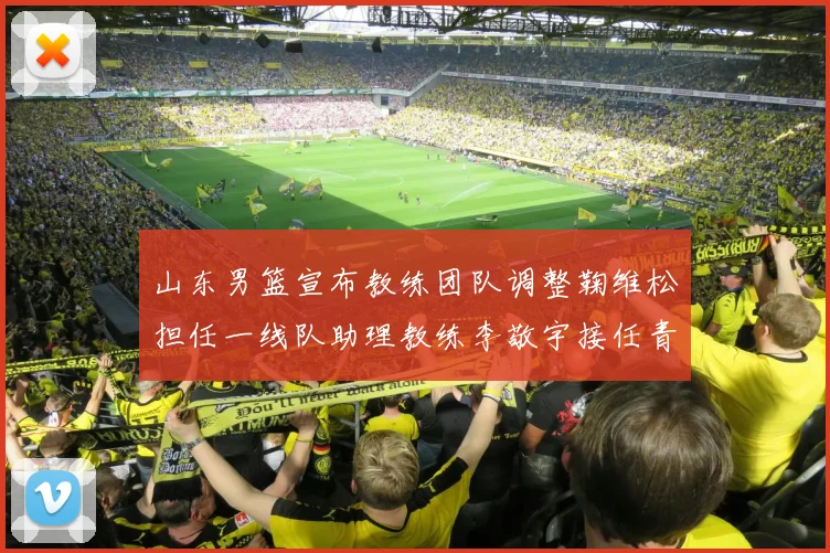 山东男篮宣布教练团队调整鞠维松担任一线队助理教练李敬宇接任青年队主教练